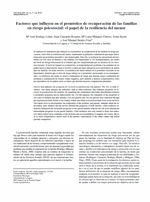 Factores que influyen en el pronóstico de recuperación de las familias en riesgo psicosocial: el papel de la resiliencia del menor