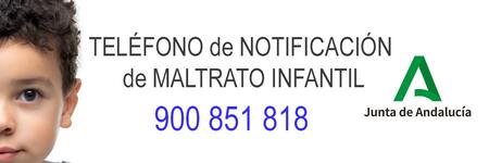 Teléfono de notificación de posibles situaciones de maltrato infantil: 900 851 818